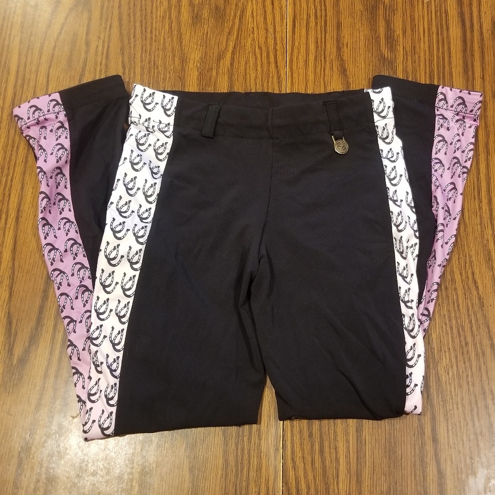 Equestrian Riding Pants Purple Ombre & Black